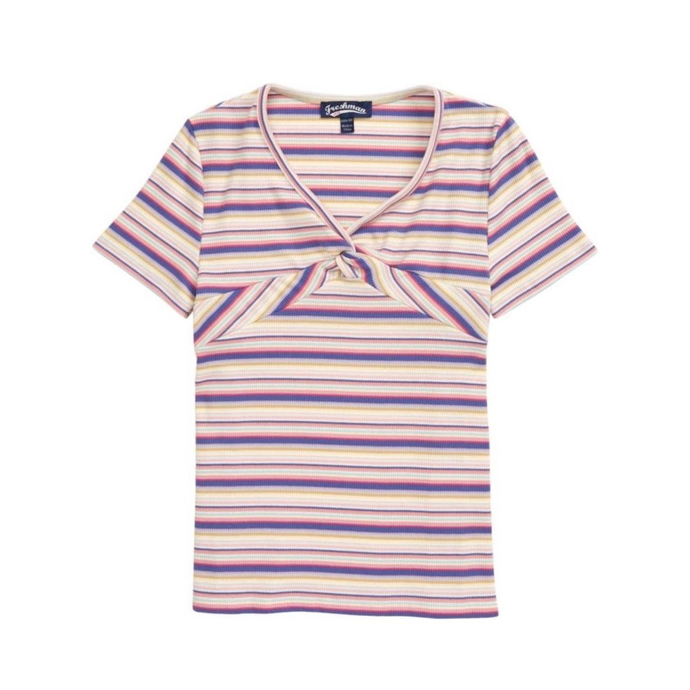 Freshman Stripe Rib Twist T-Shirt NEW WITH TAGS